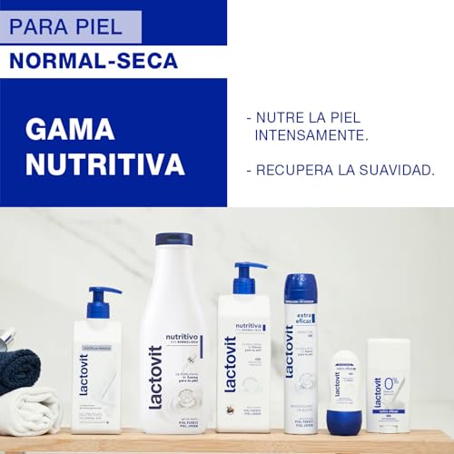 Lactovit - Desodorante Extra Eficaz con Microcápsulas Protect, 0% Alcohol, Anti-irritaciones y Eficacia 48H, El ambalaje puede variar