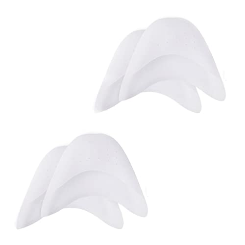 LATRAT 2 pares de pies consejos de silicona gel protector de puntas de silicona clásica para zapatos Ballet Danza Clásica Suave Pie Consejos Manguito con Aire Fori(Blanco)