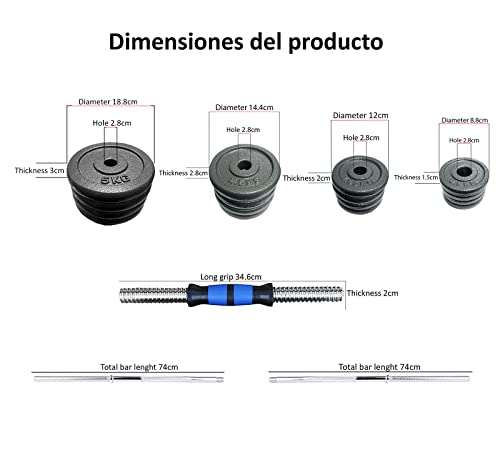 LAZY SPORTS Mancuernas Mancuernas Ajustables, Juego de Mancuernas, Juego de Entrenamiento de Levantamiento Ajustable para Hombres y Mujeres, Entrenamiento Corporal (METAL 50KG)