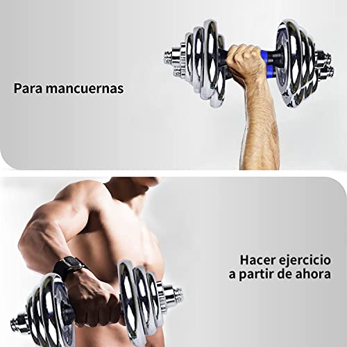 LAZY SPORTS Mancuernas Mancuernas Ajustables, Juego de Mancuernas, Juego de Entrenamiento de Levantamiento Ajustable para Hombres y Mujeres, Entrenamiento Corporal (METAL 40KG)