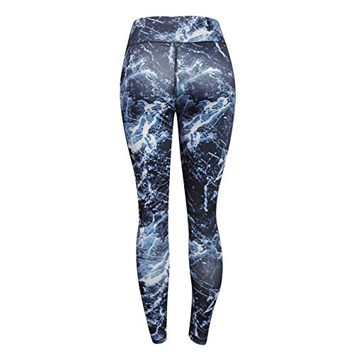 Leggins Invierno Mujer Colores Cintura Alta Push Up Pantalon Deporte Yoga Mallas De Deporte con Bolsillos Y Estampado Leggins Reductores Adelgazantes Mallas Fitness para Fitness Y Running Y Pilates