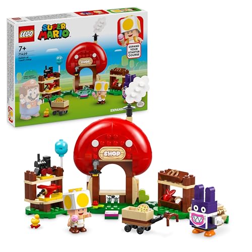 LEGO Super Mario Set de Expansión: Caco Gazapo en la Tienda de Toad Juguete Coleccionable con 2 Personajes de Videojuego Construibles, Regalo para Niños, Niñas y Gamers de 7 Años o Más 71429