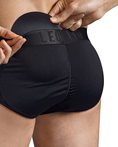 LEO Calzoncillo con Relleno glúteos para Hombre - Boxer Push up