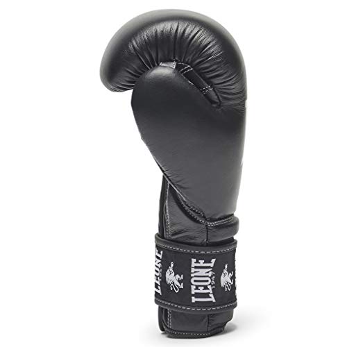 LEONE 1947 Ambassador Boxing Gloves Unisex Adult, Black, 14oz