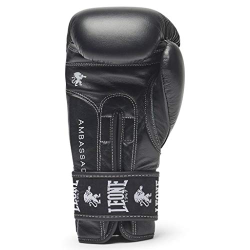 LEONE 1947 Ambassador Boxing Gloves Unisex Adult, Black, 14oz