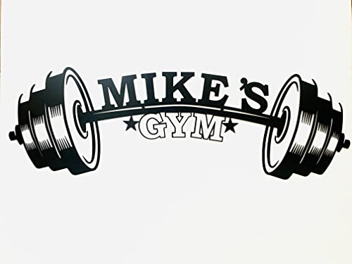 Letrero metálico de gimnasio con el nombre personalizado, Placa de casa, Entrenamiento físico, Arte de la pared, Gimnasio de papá, Sala de entrenamiento, Decoración de sala de fitness Home Gym Fitness