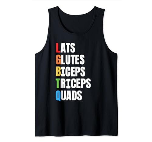 LGBTQ Pride 2024 Dorsales Glúteos Bíceps Tríceps Cuádriceps Camiseta sin Mangas