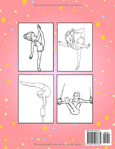 Libro para Colorear de Gimnasia para niños de 4 a 8 años: Divertidas y lindas Ilustraciones de gimnasia para dibujar para niñas y niños | Gran regalo para sus hijos