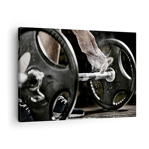 Lienzos decorativos Deporte atleta elevación gimnasio Cuadro Sobre Lienzo Moderno 70x50cm Cuadros Decoracion Salon Dormitorio Cocina Cuadros Pared Imágenes Wall Art Prints Decor Canvas AA70x50-2931