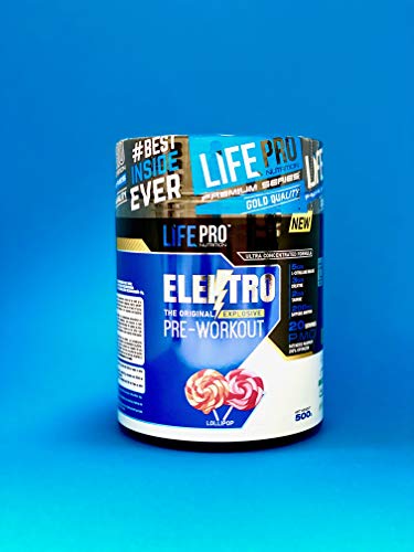 Life Pro Elektro 500g | Pre Workout en Polvo | Suplemento Pre Entreno | Nueva Formula (COLA)