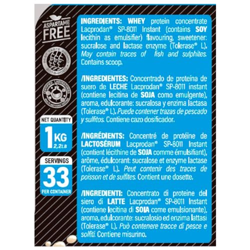 Life Pro Whey 2Kg | Alimento Deportivo, 78% Proteína de Concentrado de Suero, Protege Tejidos, Anticatabolismo, Crecimiento Muscular y Facilita Períodos de Recuperación | Sin Gluten (Chocolate blanco)