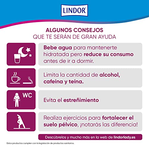 Lindor Lady: Compresas para Mujeres con Pérdidas de Orina, Extra, Protectores y Absorbentes para Incontinencia, 14 unidades