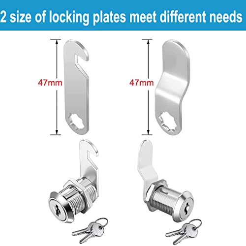 Litensh Cerradura de buzón de 25 mm, cerradura de leva de armario con llave igual, cerradura de cajones, cerradura de tocador, cerradura de puerta de armario, cerradura de armario de muebles (25 mm)