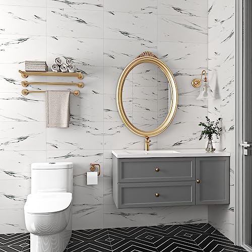 Livelynine Azulejos Adhesivos Baño Marmol Gris Claro 12 Losetas Vinilo Para Paredes De Baño 60x30cm Lavable Adhesivo Pared Cocina Suelo Vinilico Autoadhesivo Habitación Salon Vinilo Suelo Autoadhesivo