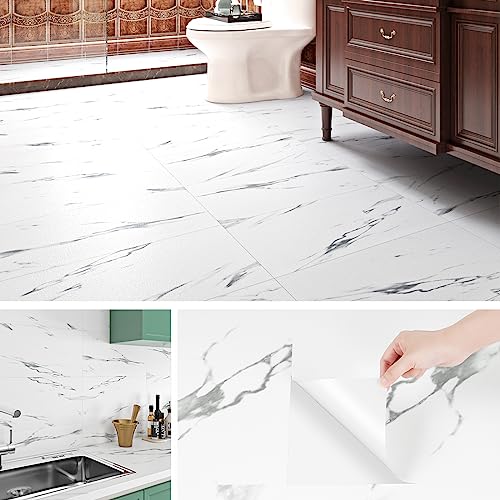 Livelynine Azulejos Adhesivos Baño Marmol Gris Claro 12 Losetas Vinilo Para Paredes De Baño 60x30cm Lavable Adhesivo Pared Cocina Suelo Vinilico Autoadhesivo Habitación Salon Vinilo Suelo Autoadhesivo