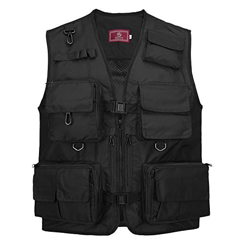 Lixada Chaleco Táctico Multifuncional Respirable Desmontaje Rápido Equipo de Entrenamiento para CS Field Protections Vest