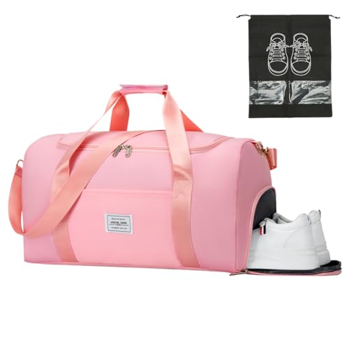 LOCAL LION Bolso de Gimnasio Multifuncional para Hombre y Mujer, con Compartimento Separado para Zapatos, Bolsa de Viaje para Gimnasio, Fitness, Deportes, Nadar, etc