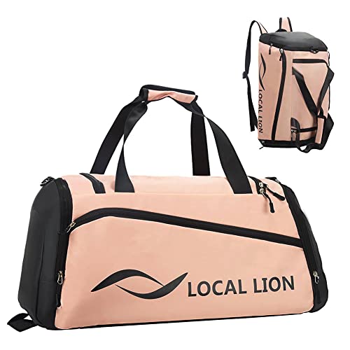 LOCAL LION Bolso de Gimnasio Multifuncional para Hombre y Mujer, con Compartimento Separado para Zapatos, Bolsa de Viaje para Gimnasio, Fitness, Deportes, Nadar, etc