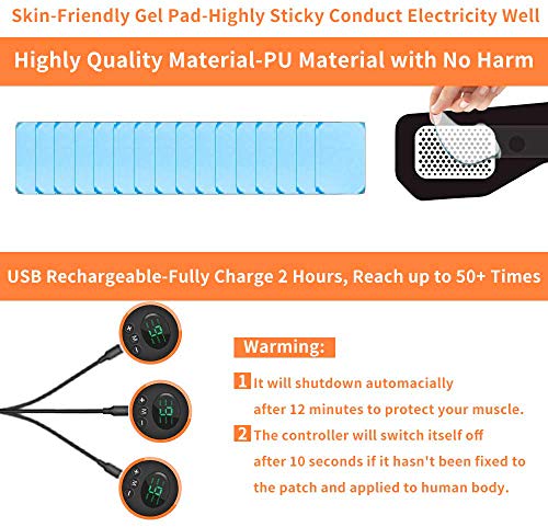 LOFFU Electroestimulador Muscular Abdominales, Masajeador Eléctrico Cinturón,Estimulación Muscular Masajeador Eléctrico Cinturón Abdomen/Brazo/Piernas/Glúteos