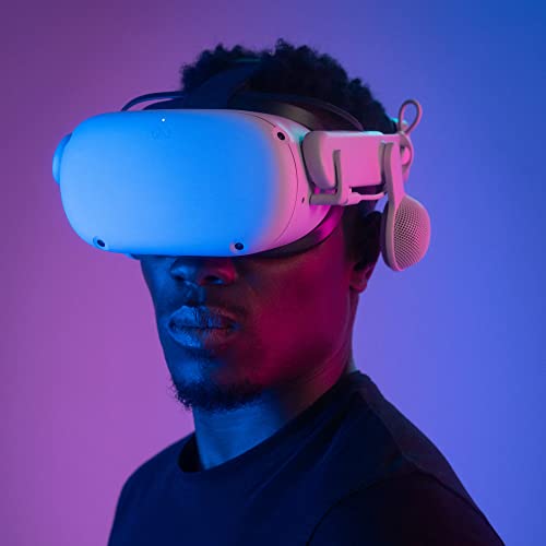 Logitech Chorus VR Off-Ear Headset para Meta Quest 2, diseñado para Juegos y VR Fitness, Ligero, Audio inmersivo al Aire Libre, Giro para silenciar, Paso USB-C - Blanco