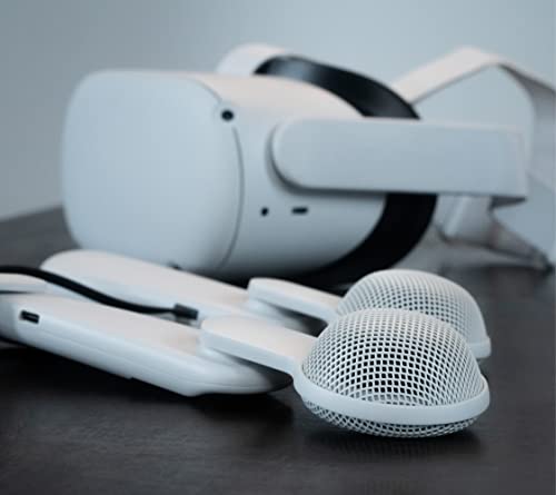 Logitech Chorus VR Off-Ear Headset para Meta Quest 2, diseñado para Juegos y VR Fitness, Ligero, Audio inmersivo al Aire Libre, Giro para silenciar, Paso USB-C - Blanco