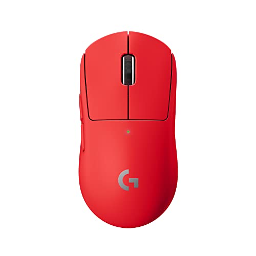 Logitech G PRO X SUPERLIGHT USB Ratón inalámbico Gaming, ultraligero 63g, sensor HERO 25K, 25600 DPI, 5 botones programables, memoria integrada, diseñado para eSport, PC/Mac - Rojo