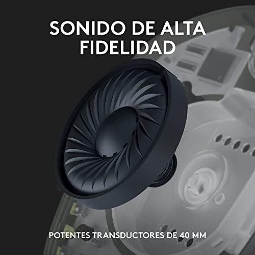 Logitech G435 Auriculares Inalámbricos LIGHTSPEED para Gaming - Ligeros, micrófono integrado, Batería de 18 horas, Compatibles con Dolby Atmos, Bluetooth, PC, PS4, PS5, Móvil - Blanco