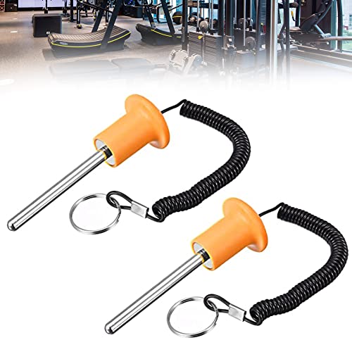 LONGHAO 2 pcs,Pasador De Pesas,Pasador De Apilamiento De Pesas,Pila De Pesas Accesorios De Repuesto,Equipo De Entrenamiento con CordóN,Pasador De Apilamiento De Peso MagnéTico,para Gimnasio