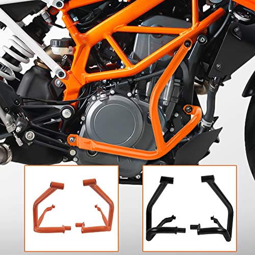 Lorababer Protector de marco de protección para tanque de barra de choque de acero para motocicleta compatible con K.T.M DUKE250 DUKE390 Duke 250 390 2017-2022 2018 2019 2020 2021(naranja)