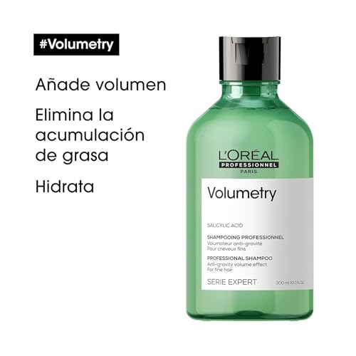 L'Oréal Professionnel | Champú para aumentar el volumen para pelo fino, Volumetry, SERIE EXPERT, 300ml