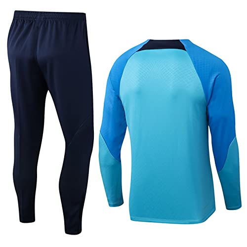 LOXCZI 2022-23 Regalo Camiseta España chándal fútbol, Ropa Deportiva de Manga Larga para Hombre Chaqueta Entrenamiento y Pantalones de chándal Fitness Entrenamiento Deportivo Traje de Jogging,G,M