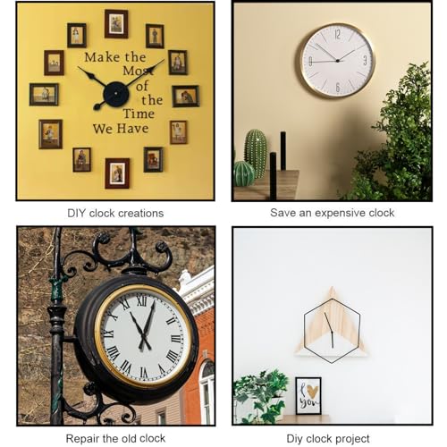 LURICO 6PCS Mecanismo Reloj de Pared, Mecanismo Maquinaria de DIY Reloj, Movimiento Reloj Cuarzo Bricolaje, Reloj Reemplazo de Piezas con 7 Diferentes Pares de Manecillas