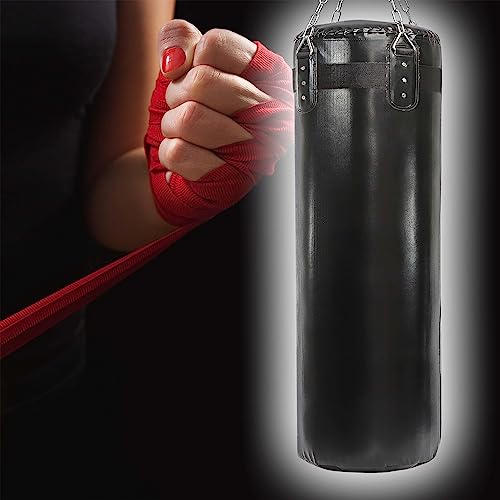 LUXTRI Saco de Boxeo 140 cm 30 kg con Relleno Saco de Arena con Cadena para Entrenamiento