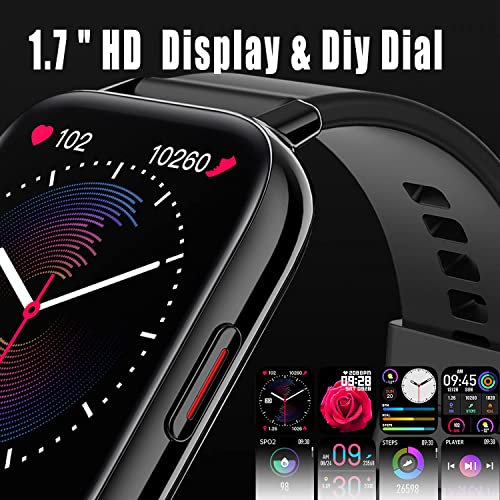 LYQOQYL Reloj Inteligente Hombre, Smartwatch Hombre 2 Correas,Pulsera Actividad Presión Arterial Ritmo Cardíaco Oxígeno Sanguíneo, Regalo Mujer Hombre Android iOS