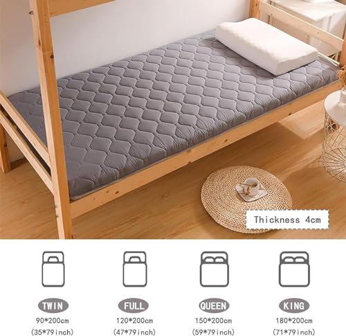 LZFCDMD Colchón Grueso Antideslizante Colchoneta Estampada para Dormir En El Suelo Colchón Portátil para Acampar Tapete De Tatami Plegable (Color : A, Size : 90x190cm(35x74in))