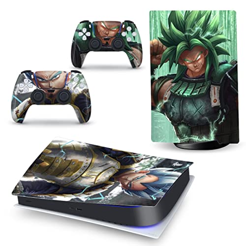 MaD Vision® Set de Skins para PS5: Dragon Ball Super Versión Standard/Disc + 5 Pares de Aiming Rings | Película de Vinilo 100% Adhesiva, Resistente a Arañazos y Compatible con Playstation 5