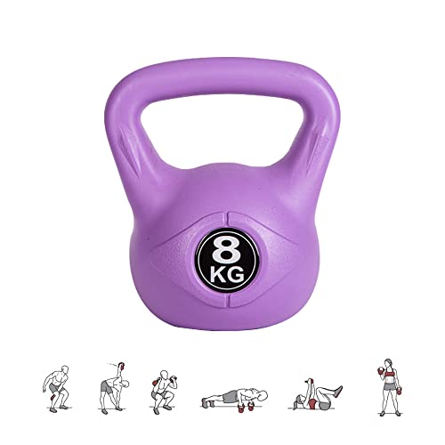 MAGIC SELECT Pesa Rusa de 8 kg. Pesa Kettlebell de Hormigón con Mango Ergonómico. Mancuerna Kettlebell para Entrenamiento Muscular en Casa y Gimnasio.