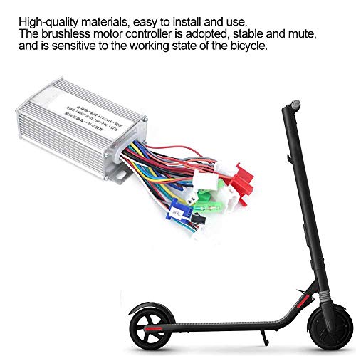 MAGT Controlador sin escobillas, Inversor sin escobillas Duradero de Modo Dual Invertir Tres velocidades 36V 48V 350W Accesorio de Controlador para Scooter de Bicicleta eléctrica