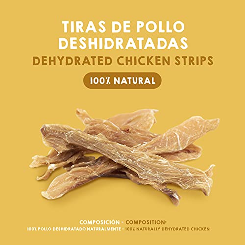 MAIKAI Chuches para Perros - Premios para Perros Cachorros - Pechuga de Pollo Deshidratada (3 x 100g) - Snacks Saludables - Dieta Barf - Proteínas y Nutrientes de Calidad