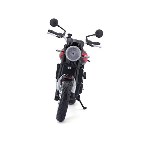 Maisto Kawasaki Z900RS - Modelo de moto a escala 1:12, con suspensión y soporte lateral plegable, 17 cm, color marrón y naranja (5-18990)