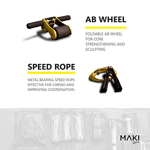 MAKI gym - Para interiores y exteriores, un gimnasio portátil completo, incluye programas de entrenamiento online gratuitos.