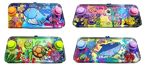 Makio Mini Juegos de Agua. Juegos de Agua de Anillas para niñas y niños. Juego de Habilidad de Viaje. Aguaplay. Water Geme. Aqua Play. (Tiburón)