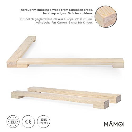 MAMOI® Barra de Equilibrio Gimnasia (200 cm) | Barras Gimnasia artistica en casa | Barras de Gimnasia Antideslizante | Barra Fija Gimnasia artistica | 100% Eco