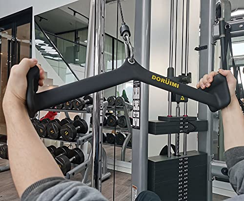 Mangos Para Máquina de Cable de Polea de Fitness Mango de Remo Desplegable en Forma de V Mango de Tracción de Cable Con Empuñaduras de Goma Para Entrenamiento de Bíceps Tríceps Músculos de la Espalda