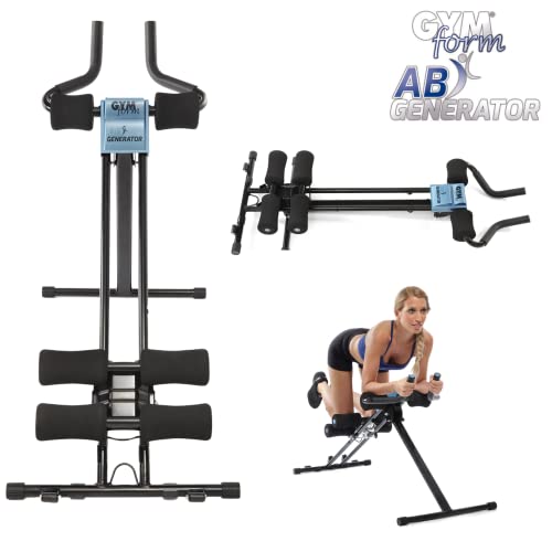 Maquina Abdominales GYMFORM AB Generator, Ejercita Todo el Cuerpo, Entrenamiento Funcional de Abdominales, Brazos, Piernas, Cardio + Fitness (AB Generator)