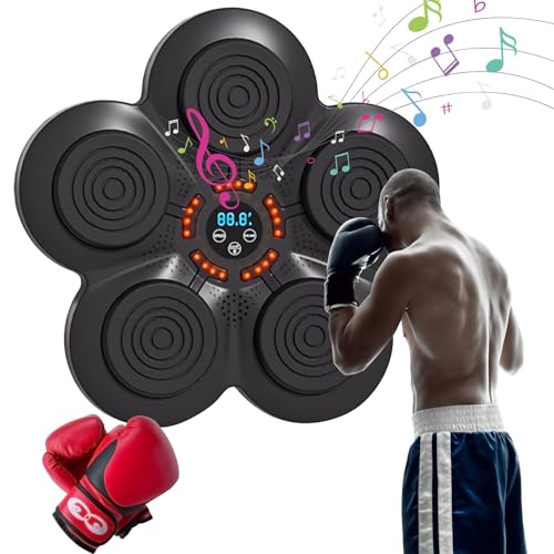 MáQuina De Boxeo con MúSica Bluetooth Inteligente Equipo De Boxeo Montado En La Pared Padena De PerforacióN De Entrenamiento De Boxeo De Bluetooth para Ejercicio En Casa Regalo Divertido (Color : Box