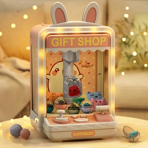 Máquina De Garra Arcade Juguete De Garra,Mini Máquina De Garra con Música E Iluminación,Máquina De Garra para Niños con Mini Juguetes De Peluche Y Cápsulas Juego De Arcade Estilo 2