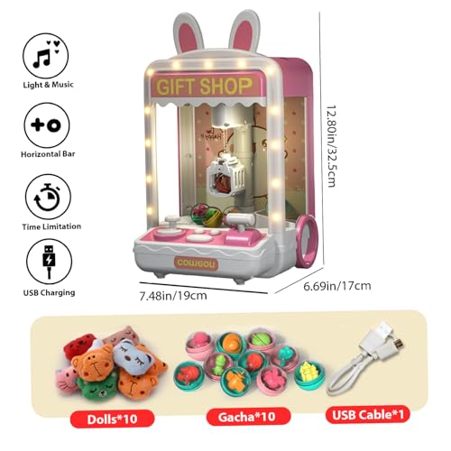 Máquina De Garra Arcade Juguete De Garra,Mini Máquina De Garra con Música E Iluminación,Máquina De Garra para Niños con Mini Juguetes De Peluche Y Cápsulas Juego De Arcade Estilo 2