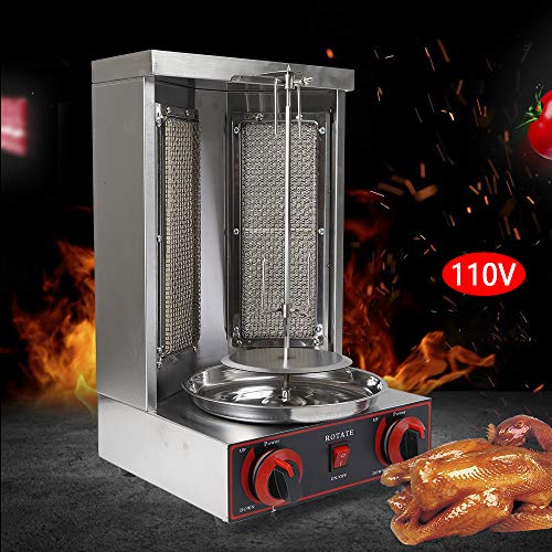 Máquina de gas Döner Kebab 220 V 3000 W Gas Vertical Broiler Shawarma Máquina Girar Döner Gyro Grill Máquina Eléctrica Kebab Grill Vertical Grill para Pollo, Cordero, Vacío, Cerdo