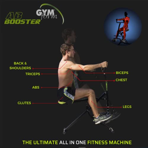 Máquina de musculación GYMFORM AB Booster, Equipo de Entrenamiento Completo, Ejercicio aeróbico Multifuncional y Tonificación (AB Booster Basic)